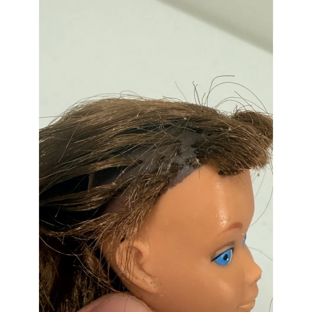 Vintage 1963 Skipper Doll 0950 Light Brunette Straight Leg Mattel Barbie Early